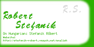 robert stefanik business card